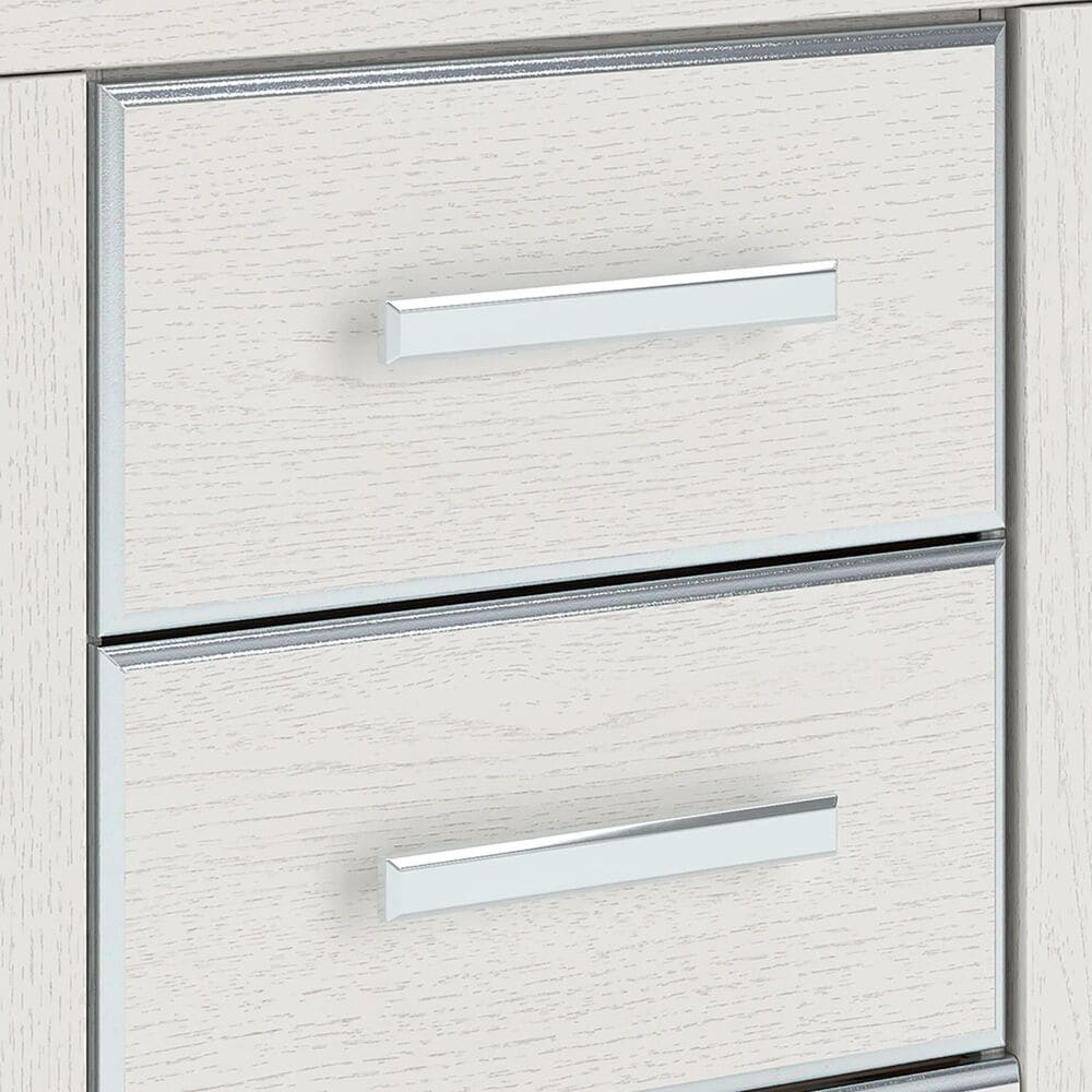 Ashley Zuraleus 2-Drawer Night Stand in Matte White and Chrome, , large