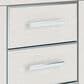 Ashley Zuraleus 2-Drawer Night Stand in Matte White and Chrome, , large