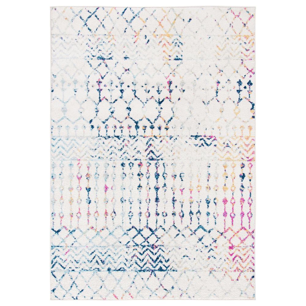 Safavieh Tulum TUL270 3" x 5" Ivory and Blue Area Rug, , large