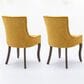 Hearth and Haven Upholstered Side Chair with Bronze Nail Head in Golden Yellow (Set of 2), , large