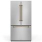 THOR KITCHEN Gordon Ramsay 20.3 Cu. Ft. Counter Depth French Door Refrigerator with Bronze Handle Kit in Stainless Steel, , large