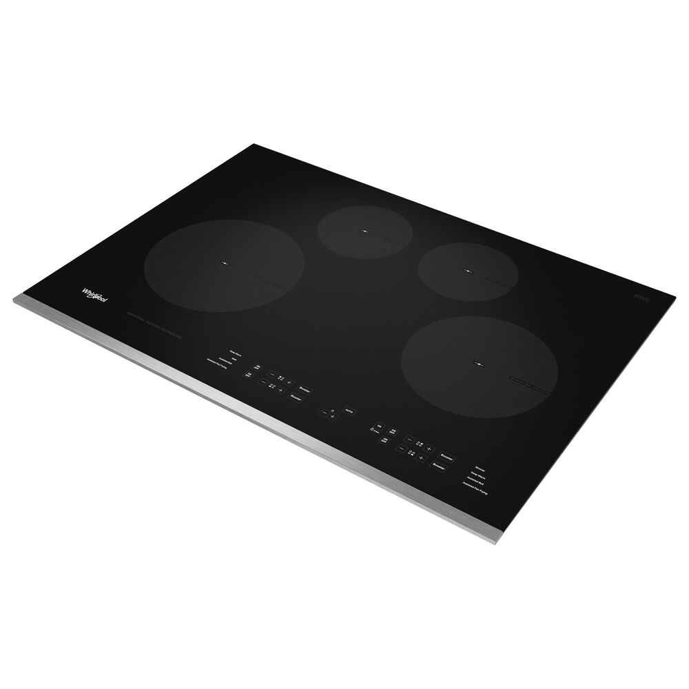 Whirlpool 30&quot; Electric touch Cooktop with 4 Elements in Black and Stainless Steel, , large