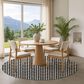 Dalyn Rug Company The Reserve TR4 Black 8" Round Indoor/Outdoor Area Rug, , large