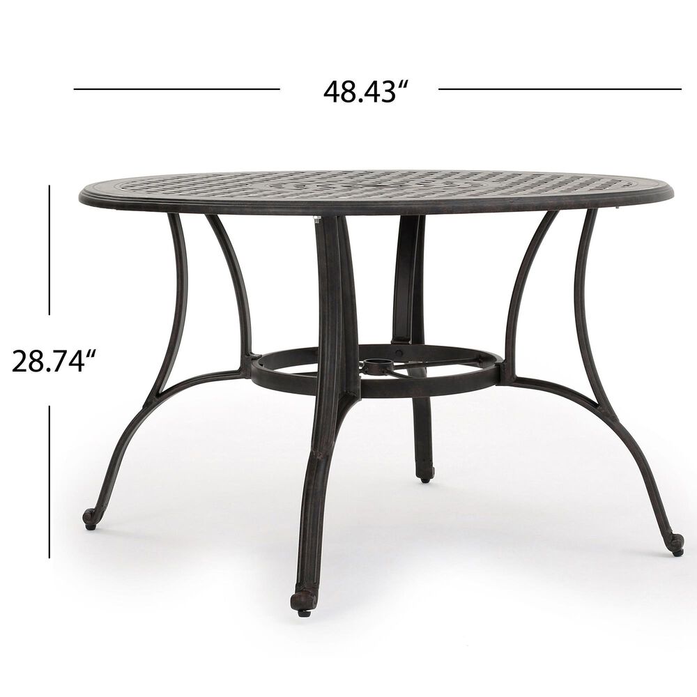 Noble House Alfresco Patio Dining Table in Bronze - Table Only, , large