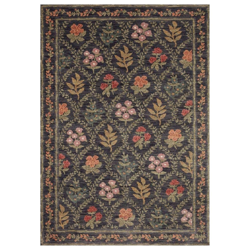 Rifle Paper Co. x Loloi Fiore FIO-04 9" x 12" Charcoal Area Rug, , large