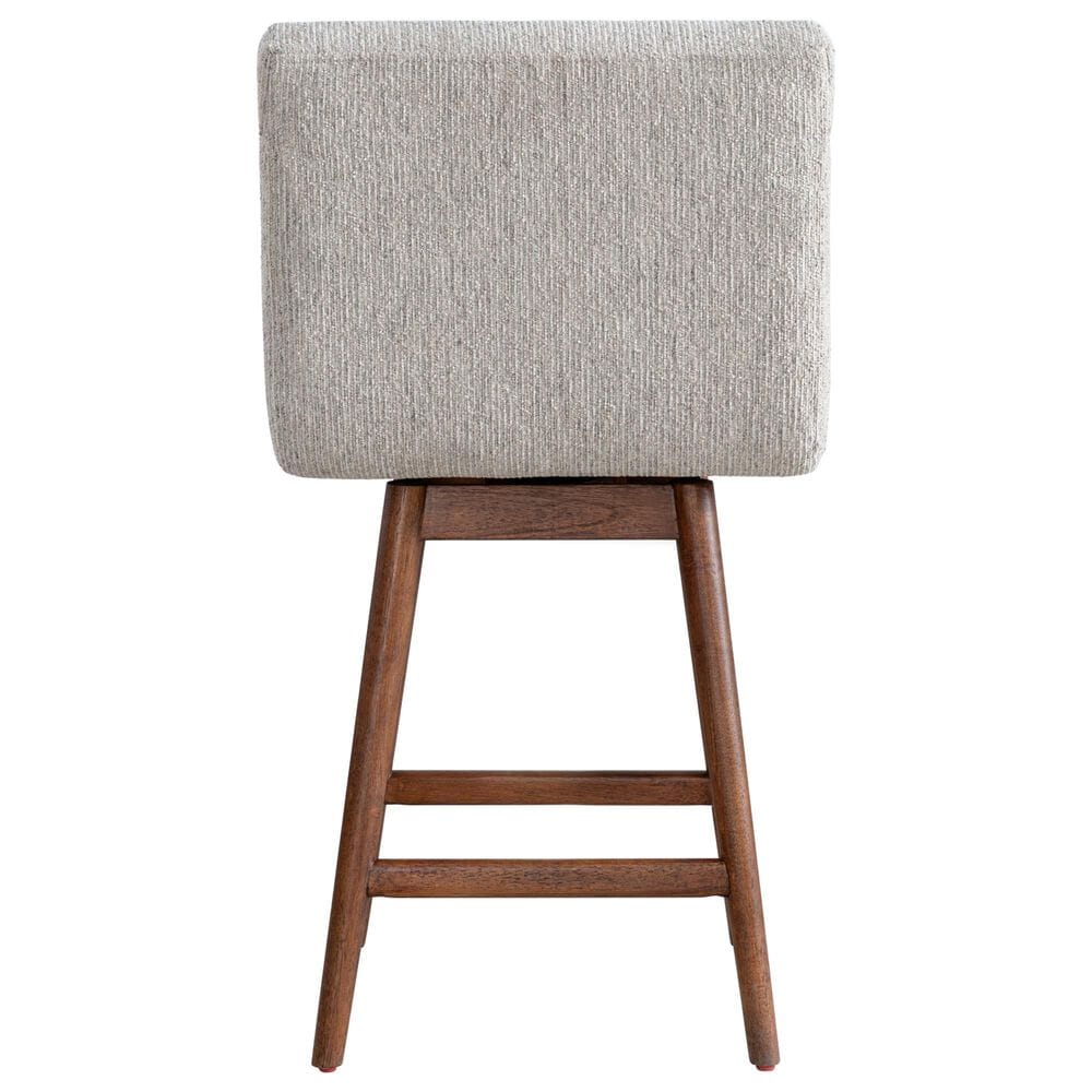 Armen Living Elias 26" Swivel Counter Height Stool in Brown Oak, , large