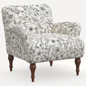 Rifle Paper Co Crafted by Cloth and Company Bristol Chair in Aviary Black/Cream, , large
