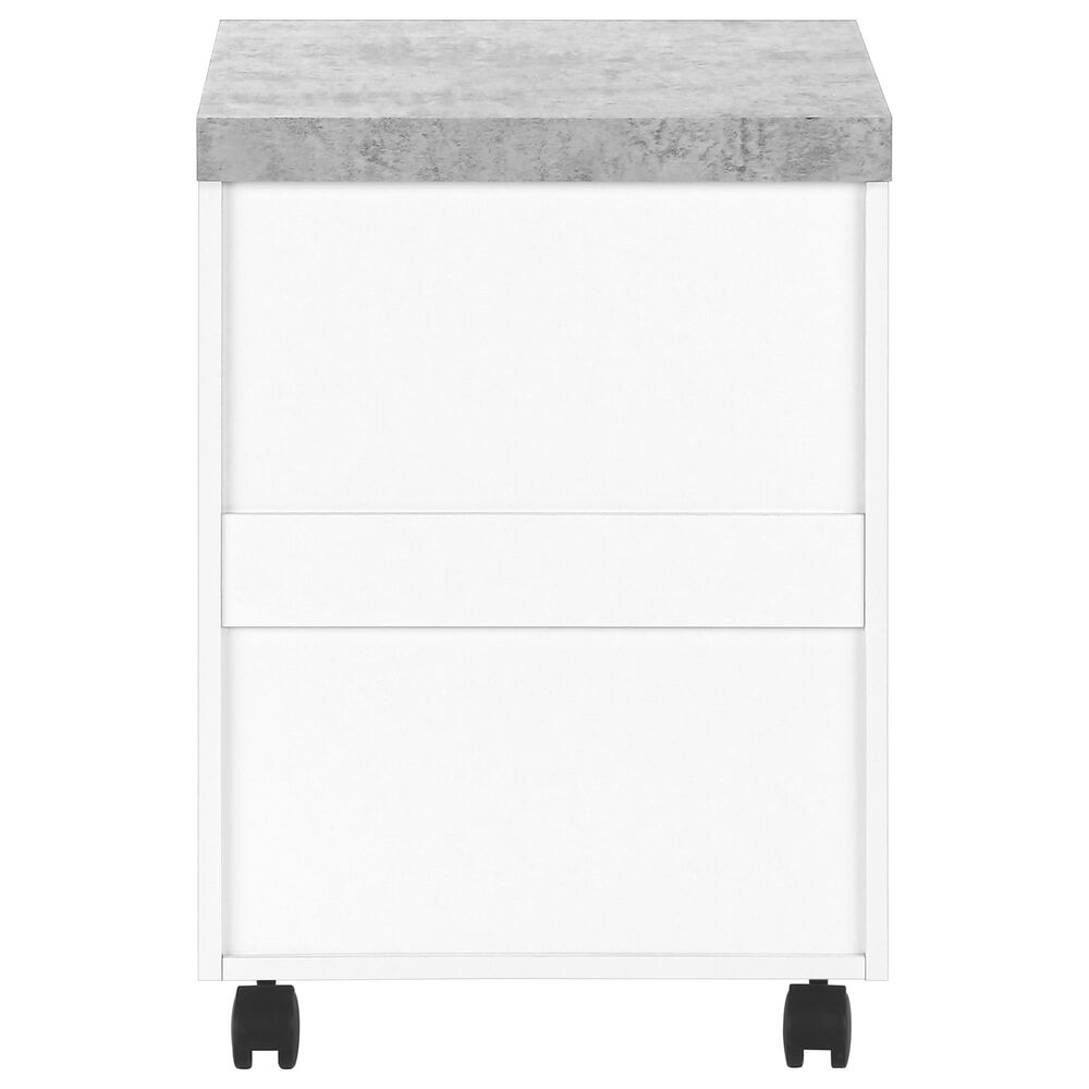 Monarch Specialties 3-Drawer Filling Cabinet in White, Grey and Black, , large