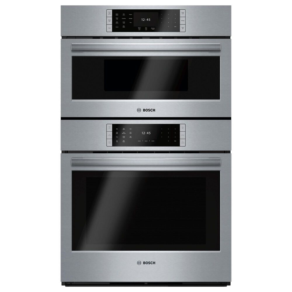 Bosch 2-Piece Kitchen Package with Benchmark 30&quot; Double Combination Oven 800 Series 30&quot; Gas Cooktop and in Stainless Steel, , large