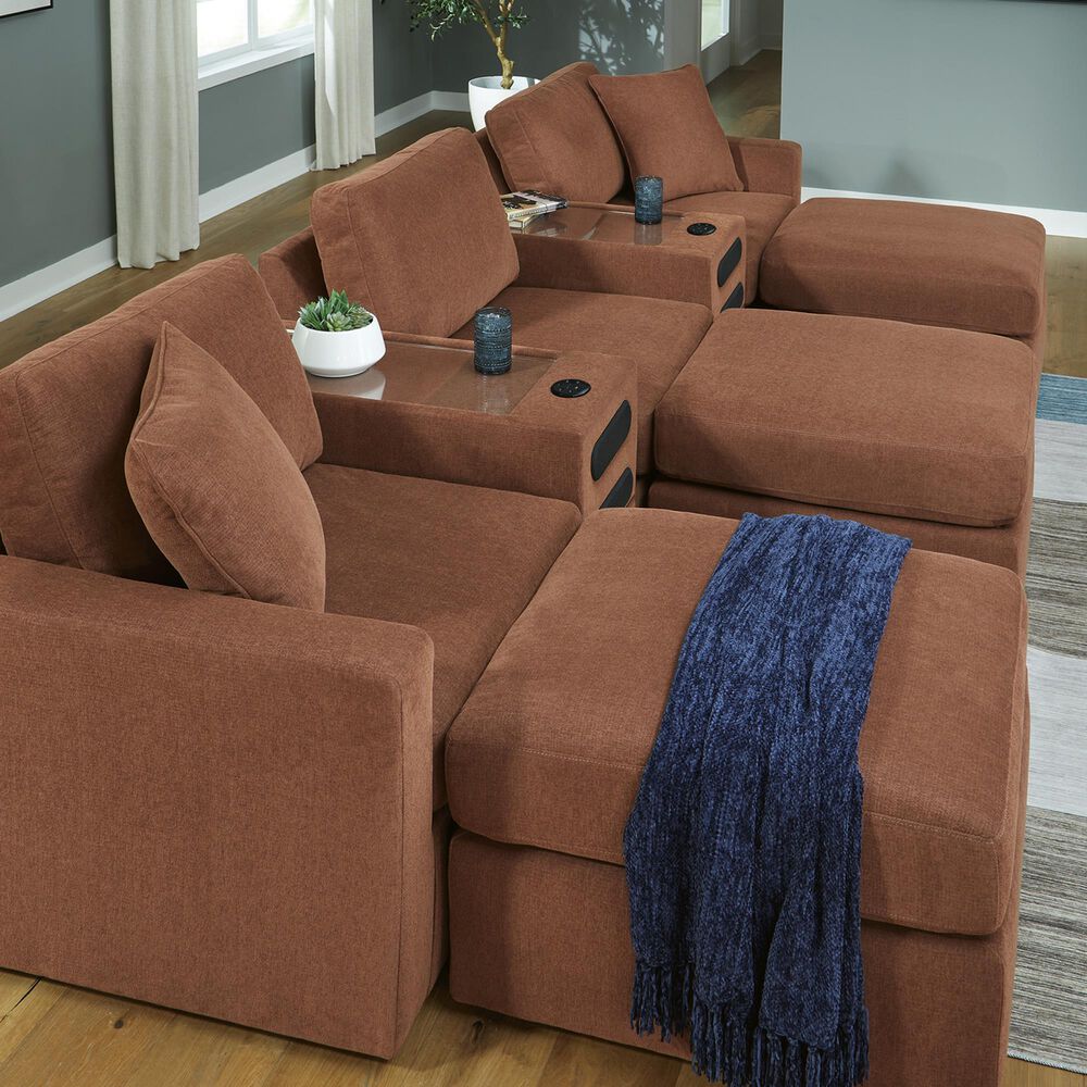 Ashley Modmax Console With Audio System In Spice, , large