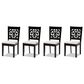 Baxton Studio Jackson Side Chair with Grey Cushion in Espresso Brown (Set of 4), , large