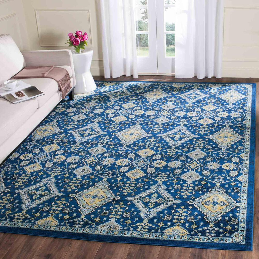 Safavieh Evoke EVK224A 10&#39; x 14&#39; Royal and Ivory Area Rug, , large