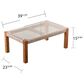 Southern Enterprises Brendina 4-Piece Conversation Set in Oiled Acacia and Natural, , large