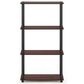 HOMLUX Turn-N-Tube 4-Tier Multipurpose Shelf Display Rack in Dark Cherry and Black, , large