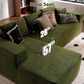 Noviland HOMLUX 2-Piece Mod Sectional with LAF Chaise in Green, , large