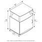 HOMLUX End Table with Open Shelf in Gray and Black, , large