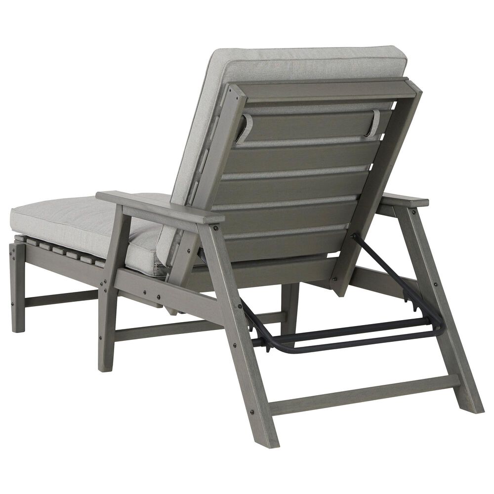 Ashley Visola Chaise Lounge with Cushion in Gray, , large