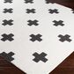 Surya Moroccan Shag MCS-2306 7"10" x 10"3" Black and White Area Rug, , large