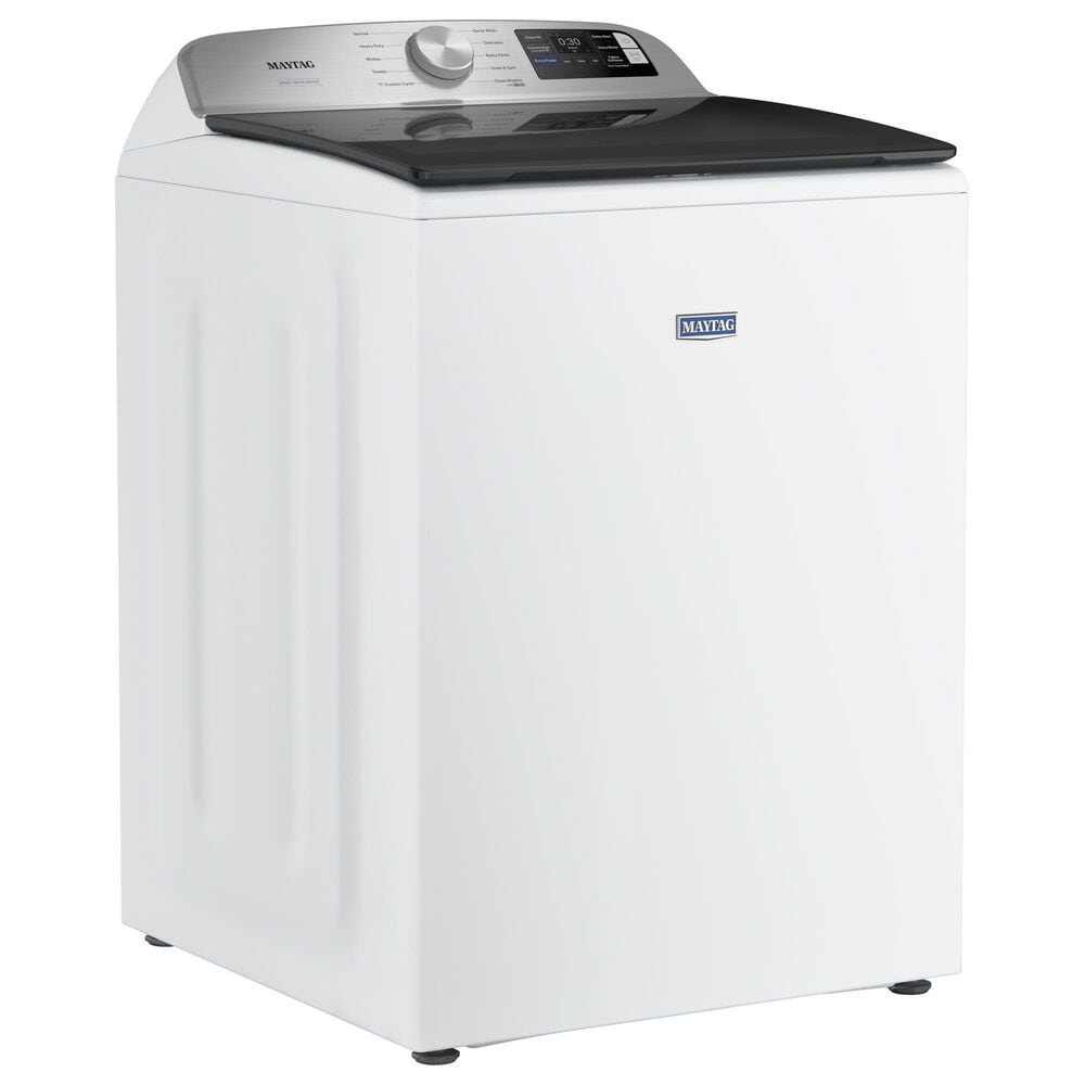Maytag 5.2 Cu. Ft. Smart Top Load Washer and 7.4 Cu. Ft. Smart Electric Top Load Dryer Laundry Pair in White, , large