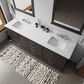 Lexora Home Dukes 80" Double Bathroom Vanity in Espresso with 2 cm White Carrara Marble Top and Rectangular Sinks, , large