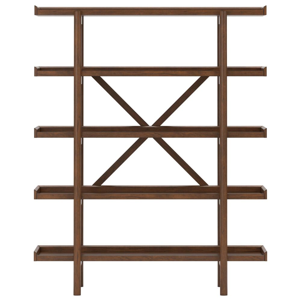 Ashley Lyncott 70" Bookcase in Brown, , large