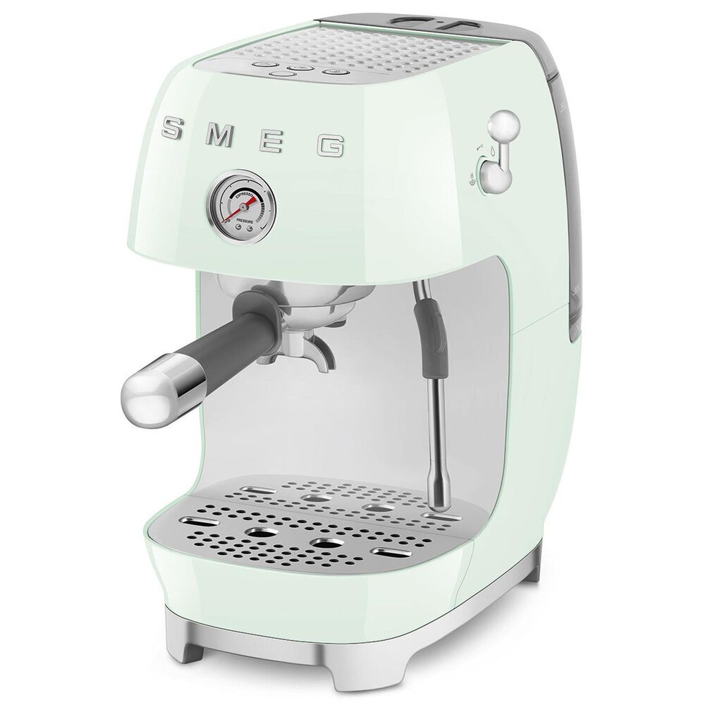 SMEG Retro Style 47 Oz Espresso and Cold Brew Coffee Machine in Pastel Green, , large