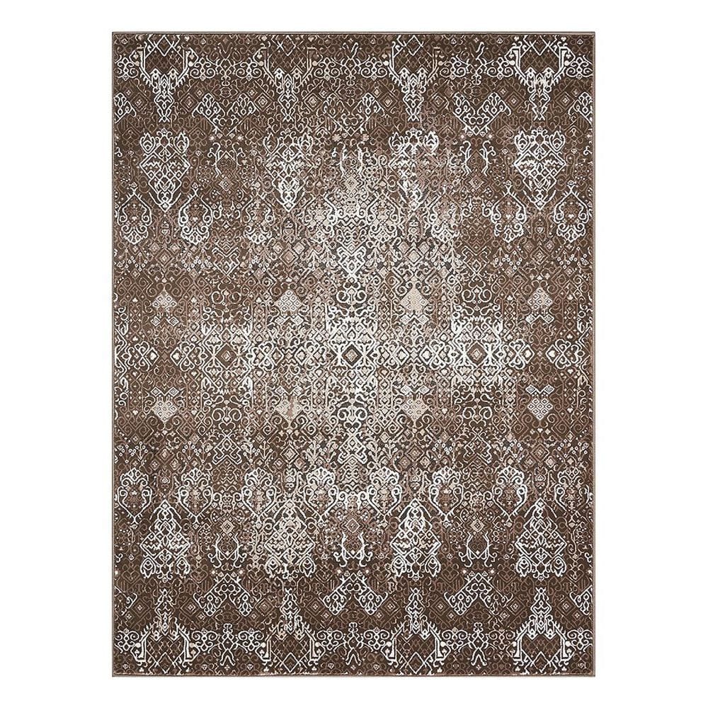 Nourison Karma KRM04 7"10" x 10"6" Mocha Area Rug, , large