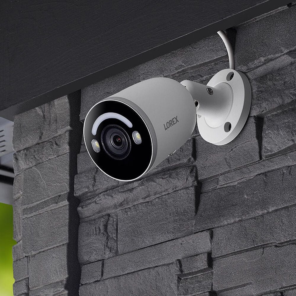 Lorex Fusion 4K 16 Camera Capable &#40;8 Wired + 8 Fusion Wi-Fi&#41; 2TB Wired NVR System with 4 Bullet Cameras Featuring Smart Security Lighting, , large