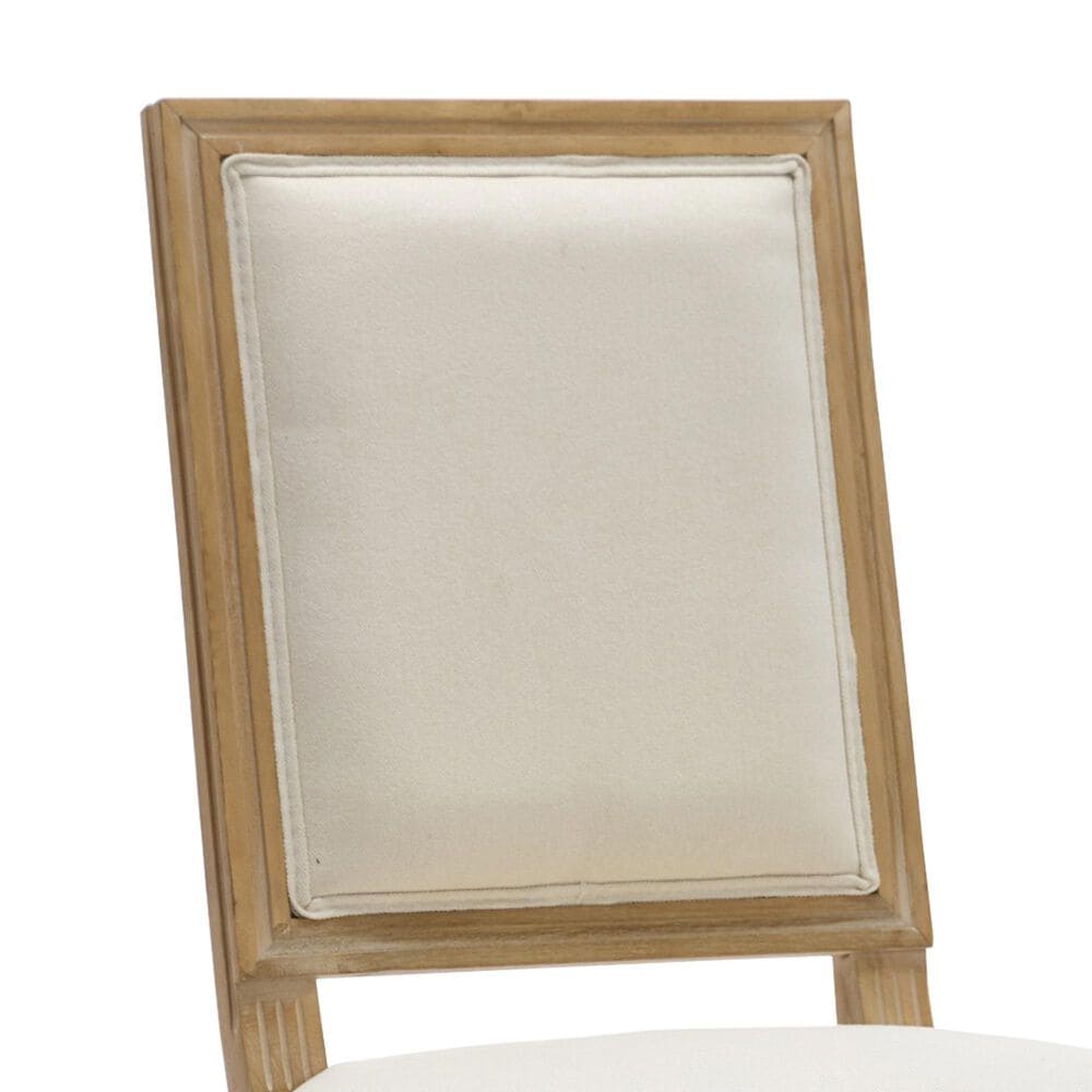 Hearth and Haven Upholstered Side Chair with Square Backrest in Beige (Set of 2), , large