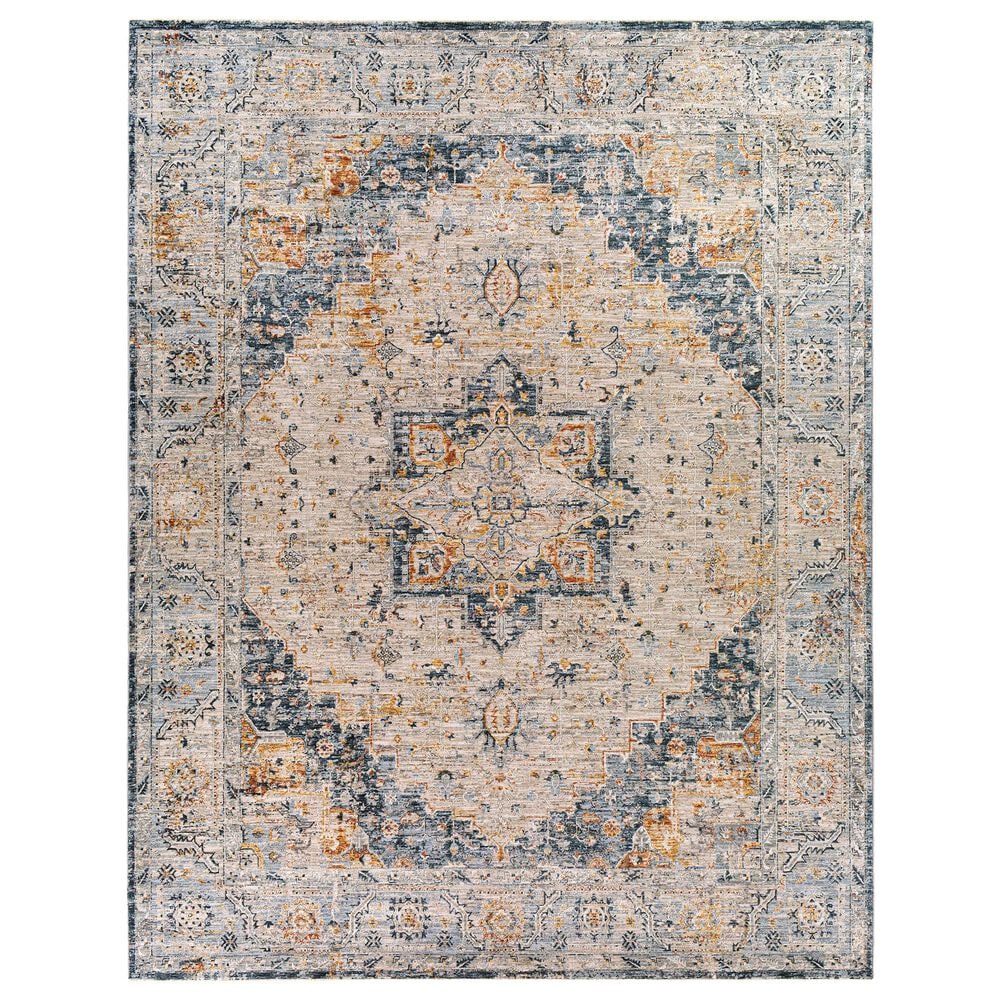 Surya Laila 10" x 14" Teal, Burnt Orange, Gray, Sage and Cream Area Rug, , large