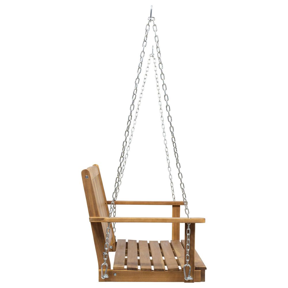 Noble House Tambora Patio Porch Swing in Teak Brown, , large