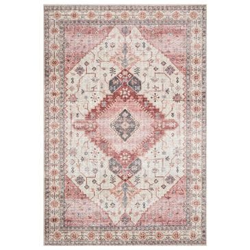 Loloi II Skye SKY-02 7"6" x 9"6" Ivory and Berry Area Rug, , large