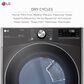 LG 7.4 Cu. Ft. Smart Front Load Electric Dryer with TurboSteam in Black Steel, , large