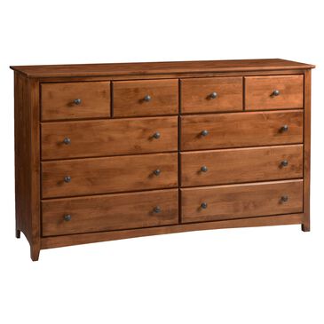 Archbold Furniture Company Shaker 10-Drawer Dresser in Tuscan Brown, , large