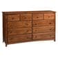Archbold Furniture Company Shaker 10-Drawer Dresser in Tuscan Brown, , large