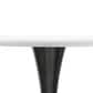 Leisuremod Bristol 40" Round Dining Table with MDF Top in Black and White - Table Only, , large