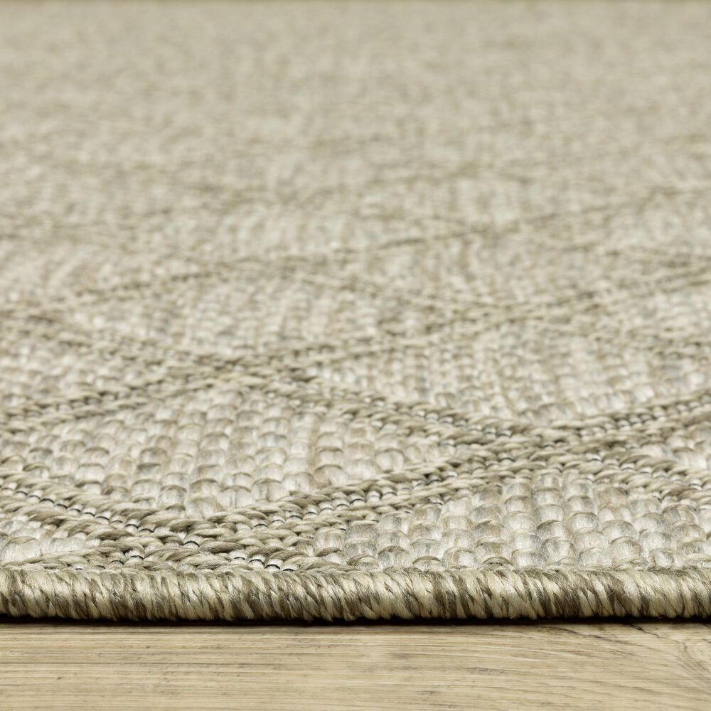 Oriental Weavers Tortuga TR10A 1&#39;10&quot; x 7&#39;6&quot; Beige and Black Runner, , large