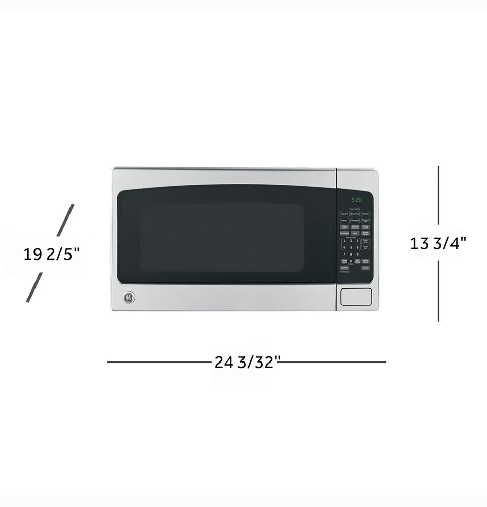 GE Appliances 2.0 Cu. Ft. Countertop Microwave Oven in Black and Stainless Steel, , large