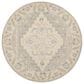 Safavieh Micro-Loop 5" Round Beige and Grey Area Rug, , large