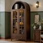 HOMLUX 71" Arched Curved Storage Cabinet in Walnut, , large