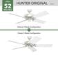 Hunter Original 52" Outdoor Ceiling Fan in White, , large