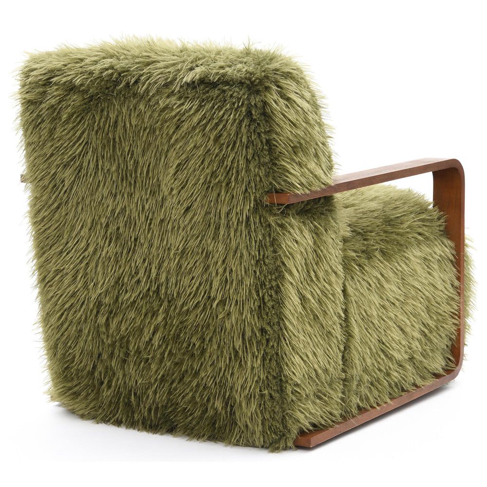 Furniture of America Neyra Long-Haired Accent Chair in Green, , large