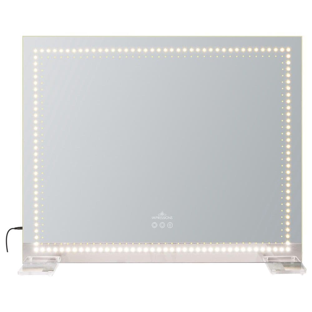 Impressions Vanity RGB Light Vanity and Mirror without Seat in White, , large