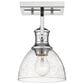 Golden Lighting Hines 1-Light Semi-Flush in Chrome, , large