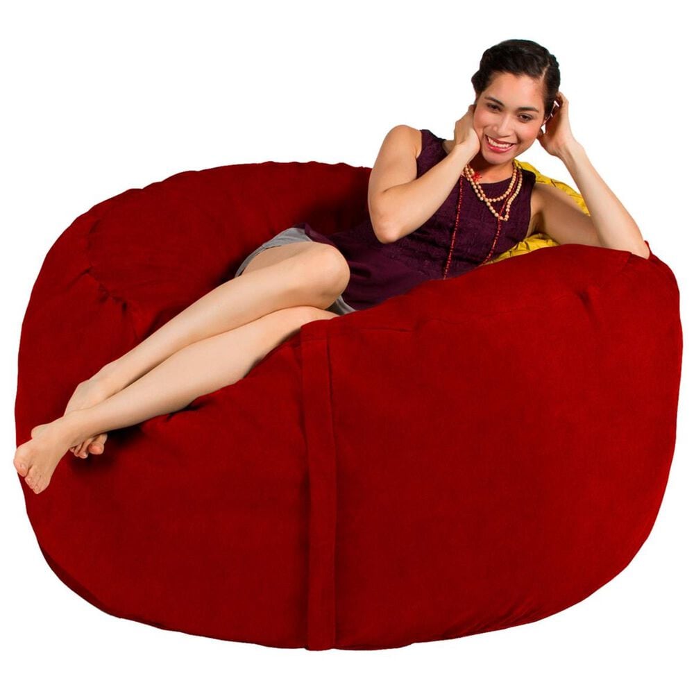 Jaxx 5&#39; Large Bean Bag with Removable Cover in Cinnabar, , large