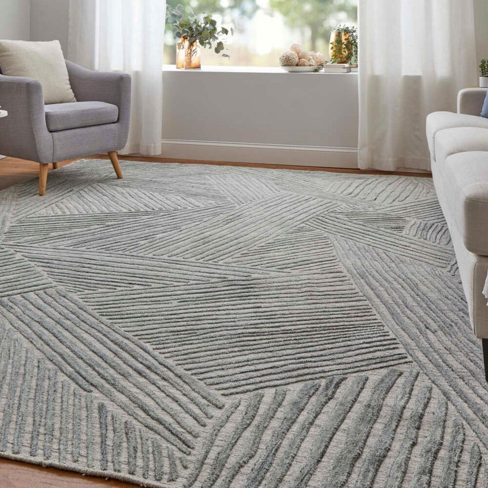 Feizy Elias 3&#39;6&quot; x 5&#39;6&quot; Green and Gray Area Rug, , large
