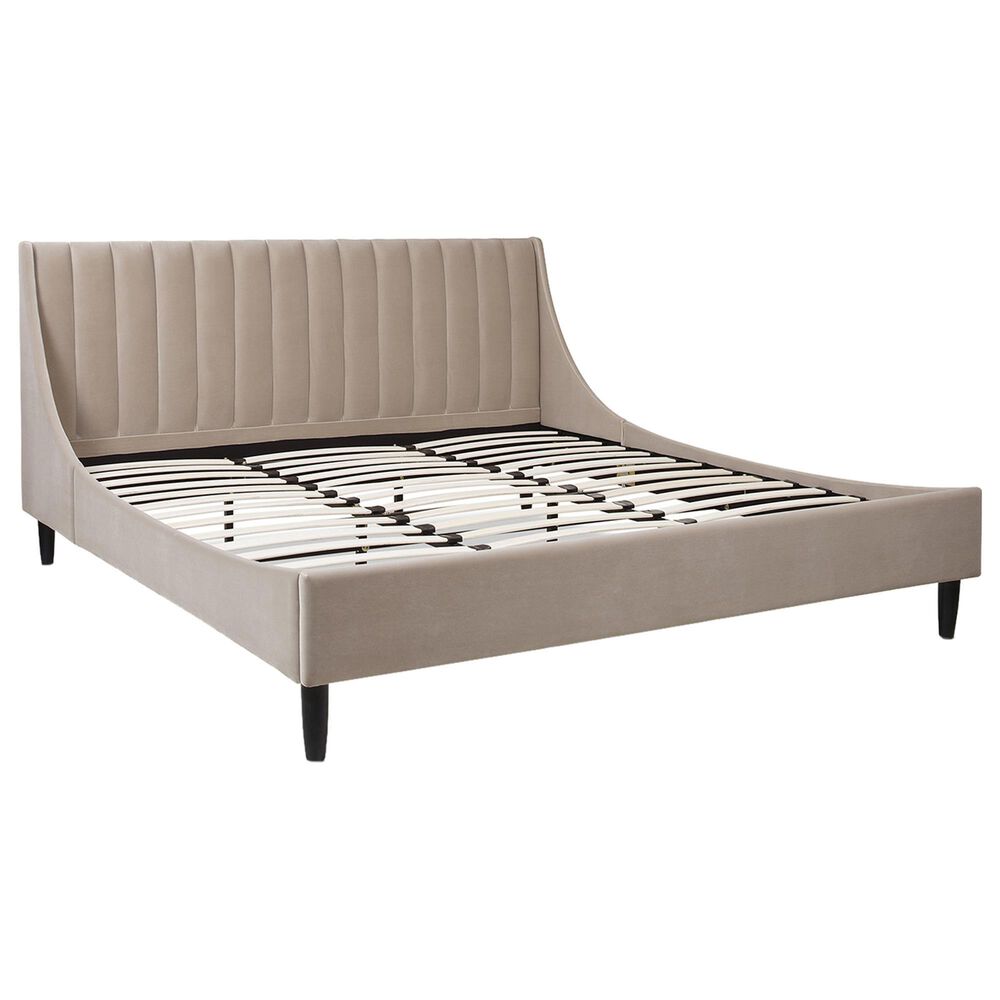 Jennifer Taylor Home Aspen King Platform Bed in Mink Beige, , large