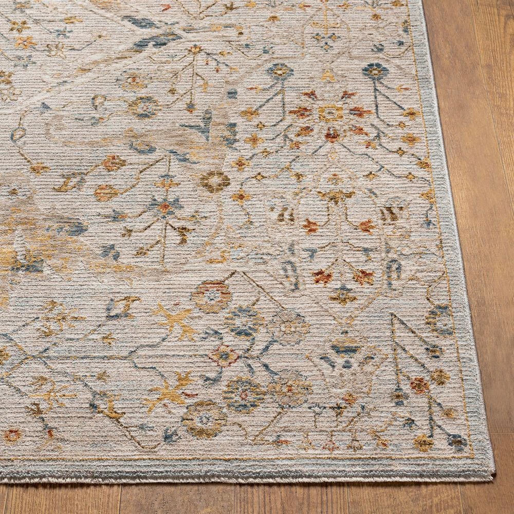 Surya Reina Light Gray, Denim, Cream, Tan, Light Brown, Rust, Mustard and Olive 7'10" x 10'2" Area Rug, , large