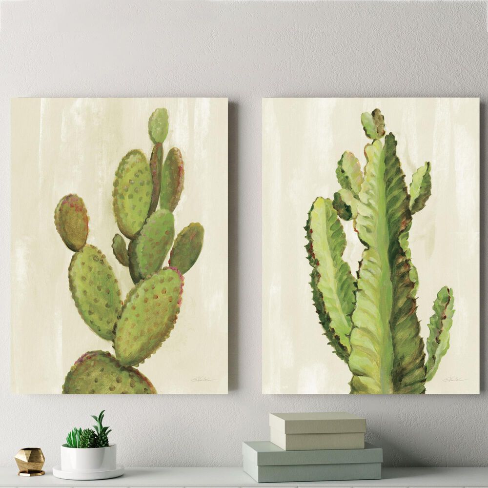 Courtside Market Front Yard Cactus I & II 2-Piece Canvas Set, , large