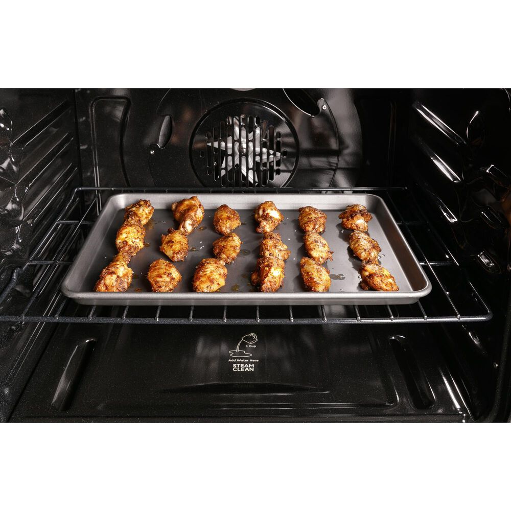 GE Profile 5.6 Cu. Ft. Smart Free-Standing Gas Range and 2.1 Cu. Ft. Over-the-Range Sensor Microwave Oven in Fingerprint Resistant Stainless Steel, , large